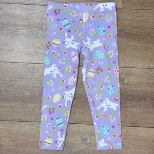 ⭐ 5/$20 ⭐ Children's Place 3T Lavender Easter Bunny Egg Leggings